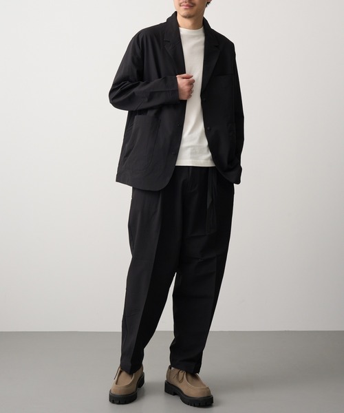 HAUS(ハウス)の「【HAUS】ポリサッカーセットアップ 053260/053270(セットアップ・メンズ・ブラウン/ブラック/グレー・LL/L/M)」の1枚目の写真