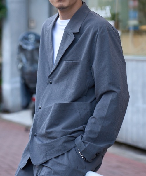 HAUS(ハウス)の「【HAUS】ポリサッカーセットアップ 053260/053270(セットアップ・メンズ・ブラウン/ブラック/グレー・LL/L/M)」の20枚目の写真