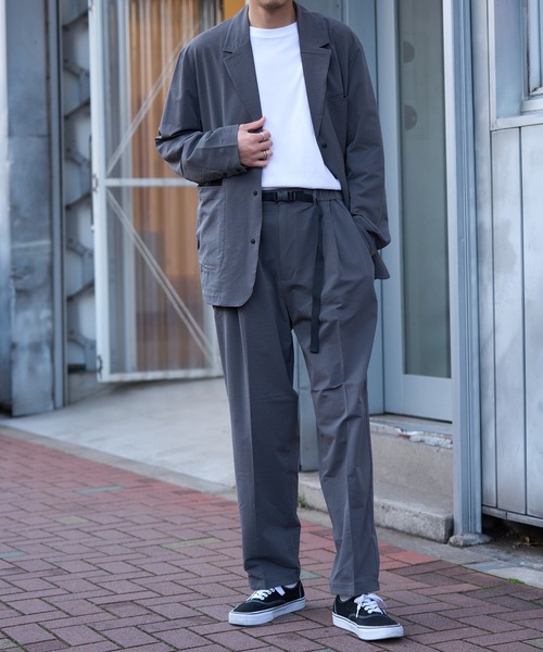 HAUS(ハウス)の「【HAUS】ポリサッカーセットアップ 053260/053270(セットアップ・メンズ・ブラウン/ブラック/グレー・LL/L/M)」の19枚目の写真