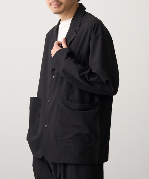 HAUS(ハウス)の「【HAUS】ポリサッカーセットアップ 053260/053270(セットアップ・メンズ・ブラウン/ブラック/グレー・LL/L/M)」の11枚目の写真