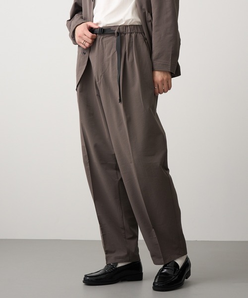 HAUS(ハウス)の「【HAUS】ポリサッカーセットアップ 053260/053270(セットアップ・メンズ・ブラウン/ブラック/グレー・LL/L/M)」の4枚目の写真