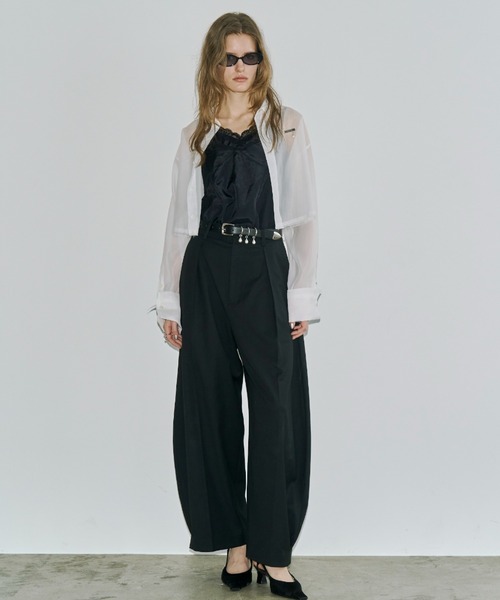 JOSE MOON(ジョゼムーン)の「SHEER JOSEMOON SHORT SHIRTS/シアージョゼムーンショートシャツ(シャツ/ブラウス・レディース・ホワイト/ピンク/ブラック/サックスブルー・FREE)」の17枚目の写真