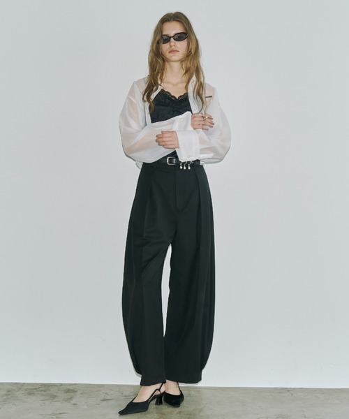 JOSE MOON(ジョゼムーン)の「SHEER JOSEMOON SHORT SHIRTS/シアージョゼムーンショートシャツ(シャツ/ブラウス・レディース・ホワイト/ピンク/ブラック/サックスブルー・FREE)」の18枚目の写真