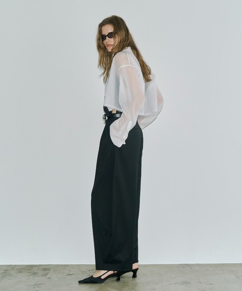 JOSE MOON(ジョゼムーン)の「SHEER JOSEMOON SHORT SHIRTS/シアージョゼムーンショートシャツ(シャツ/ブラウス・レディース・ホワイト/ピンク/ブラック/サックスブルー・FREE)」の19枚目の写真