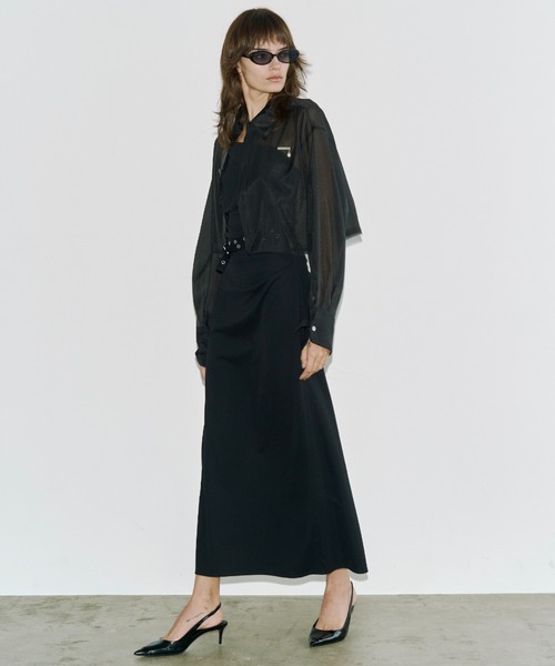 JOSE MOON(ジョゼムーン)の「SHEER JOSEMOON SHORT SHIRTS/シアージョゼムーンショートシャツ(シャツ/ブラウス・レディース・ホワイト/ピンク/ブラック/サックスブルー・FREE)」の9枚目の写真
