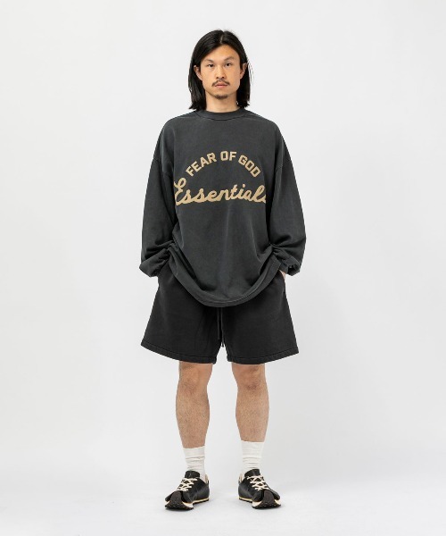 FOG ESSENTIALS(エフオージーエッセンシャルズ)の「ESSENTIALS TRAINING 90S LONG SLEEVE TEE エッセンシャルズ キャンパスナインティーズロングスリーヴティー(Tシャツ/カットソー・メンズ・ブラック・LARGE/MEDIUM/SMALL)」の3枚目の写真