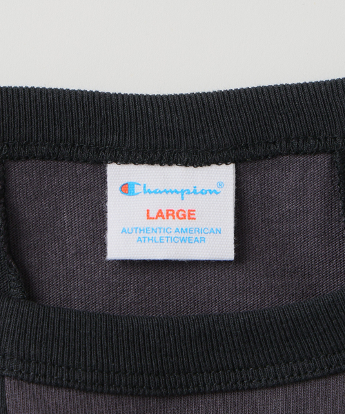Champion(チャンピオン)の「CHAMPION / チャンピオン 別注 パッチワーク チェッカーフラッグ Tシャツ(Tシャツ/カットソー・メンズ・ブラック系その他/アーミー/ホワイト系その他/グリーン系その他・MEDIUM/LARGE)」の19枚目の写真