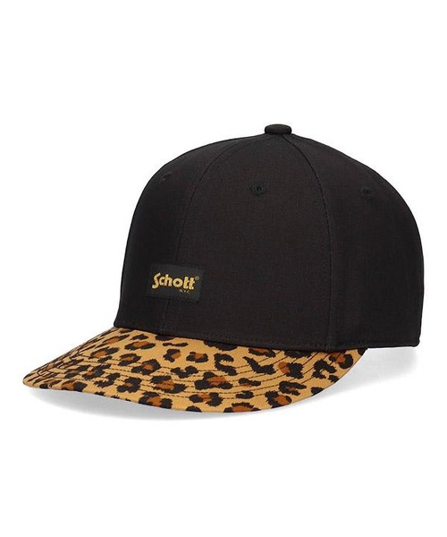 schott（ショット）の「Schott-Como Leopard 6P Cap（キャップ・メンズ・ベージュ/グリーン・FREE）」の2枚目の写真