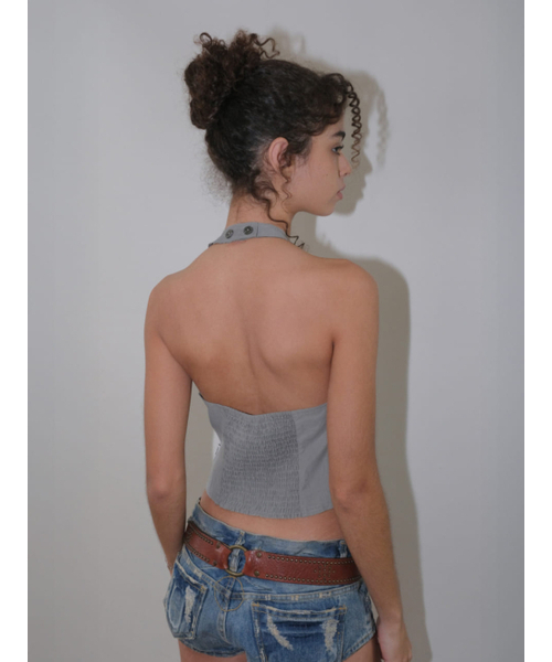ORDINARY HOLIDAY（オーディナリー ホリデー）の「HALTER NECK TOP [GRAY]（Tシャツ/カットソー・レディース・その他・FREE）」の2枚目の写真
