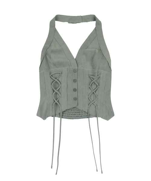 ORDINARY HOLIDAY（オーディナリー ホリデー）の「HALTER NECK TOP [GRAY]（Tシャツ/カットソー・レディース・その他・FREE）」の3枚目の写真