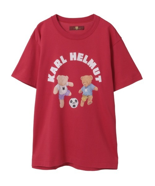KARL HELMUT(カールヘルム)の「サッカーくまプリントTシャツ(Tシャツ/カットソー・メンズ・ネイビー/ホワイト/レッド・MEDIUM/LARGE)」の4枚目の写真