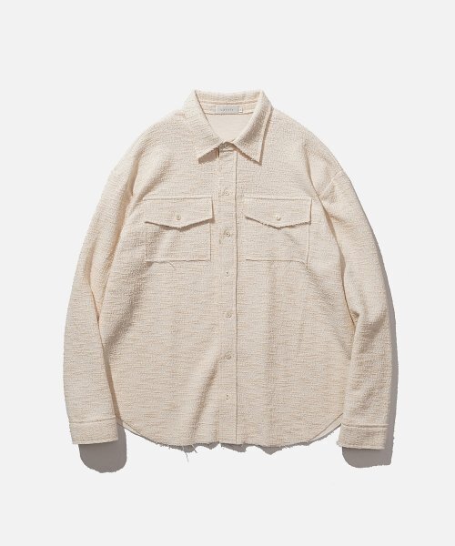 VASTIC（バスティック）の「カットオフニットシャツ_アイボリー（シャツ/ブラウス・メンズ・その他・LARGE/MEDIUM）」の2枚目の写真