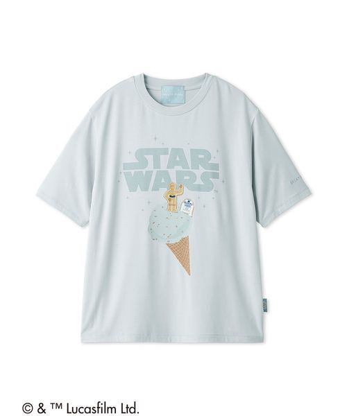 gelato pique(ジェラートピケ)の「【STAR WARS】【レディース】ワンポイントTシャツ(ルームウェア/パジャマ・レディース・クリーム/ミント・F)」の2枚目の写真