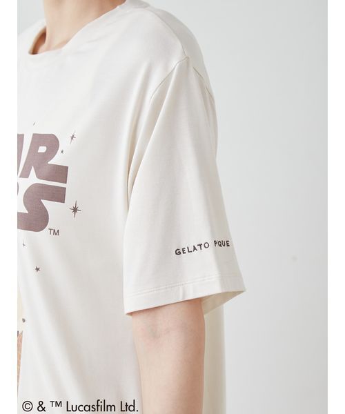 gelato pique(ジェラートピケ)の「【STAR WARS】【レディース】ワンポイントTシャツ(ルームウェア/パジャマ・レディース・クリーム/ミント・F)」の8枚目の写真