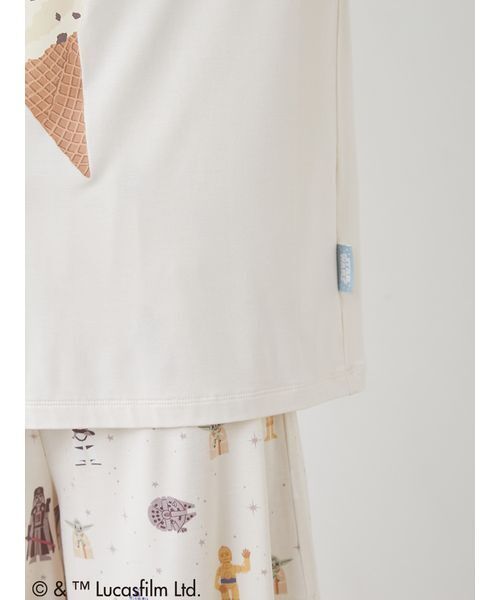 gelato pique(ジェラートピケ)の「【STAR WARS】【レディース】ワンポイントTシャツ(ルームウェア/パジャマ・レディース・クリーム/ミント・F)」の9枚目の写真