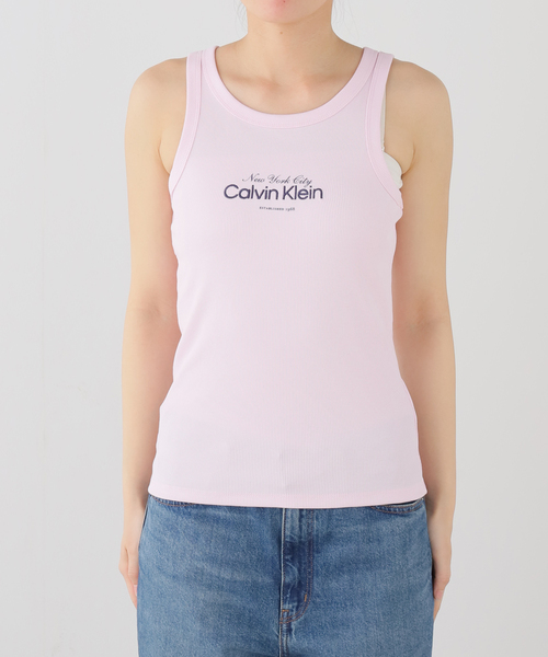 U by SPICK&SPAN(ユーバイスピックアンドスパン)の「Calvin Klein / カルバン クライン COTTOUR 2X2 RIB GRAPHIC TAN(タンクトップ・レディース・チャコールグレー/ホワイト・SMALL)」の10枚目の写真