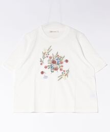 30／－天竺パレット・ド・フルールプリントTシャツ