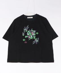 30/-天竺パレット・ド・フルールプリントTシャツ