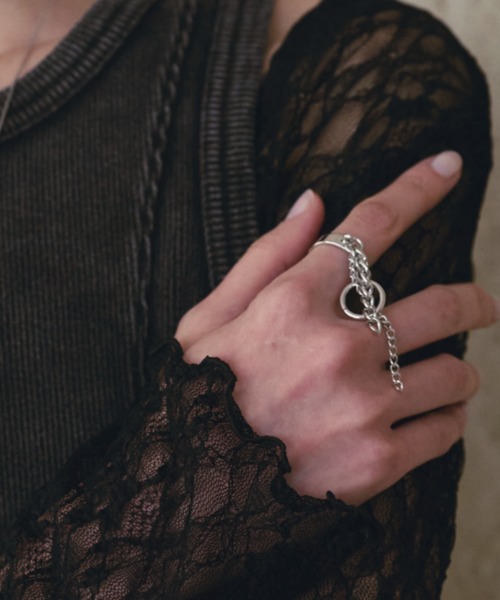 SOEMIN(ソミン)の「Chain ring/チェーンリング(リング・レディース・シルバー・FREE)」の1枚目の写真