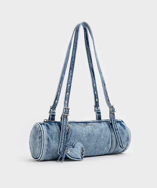 CHARLES & KEITH(チャールズ & キース)の「Rey レイ デニム ロングショルダーバッグ(ショルダーバッグ・レディース・ブルー系その他3・M)」の2枚目の写真