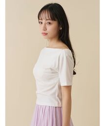 テクスチャージャガードペプラムカットソー（Tシャツ/カットソー