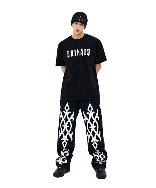 L.H.P(エルエイチピー)の「ERINAIE/エリナイエ/BRIGHT TRIBAL PARTY DENIM PANT(デニムパンツ・レディース・ブラック・M)」の1枚目の写真