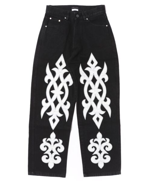 L.H.P(エルエイチピー)の「ERINAIE/エリナイエ/BRIGHT TRIBAL PARTY DENIM PANT(デニムパンツ・レディース・ブラック・M)」の6枚目の写真