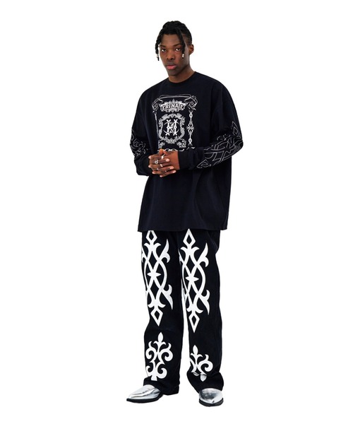L.H.P(エルエイチピー)の「ERINAIE/エリナイエ/BRIGHT TRIBAL PARTY DENIM PANT(デニムパンツ・レディース・ブラック・M)」の5枚目の写真