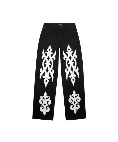 L.H.P(エルエイチピー)の「ERINAIE/エリナイエ/BRIGHT TRIBAL PARTY DENIM PANT(デニムパンツ・レディース・ブラック・M)」の2枚目の写真