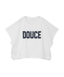 DOUCEプリントショート丈Tシャツ