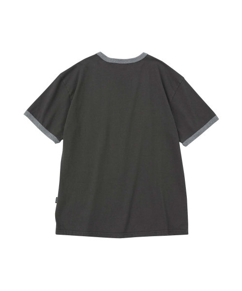 WMC（ダブリューエムシー）の「[クロップ] ミネラルウォッシングリンガーTシャツ_CHARCOAL GREY（Tシャツ/カットソー・メンズ・チャコールグレー・M/L/XL）」の3枚目の写真