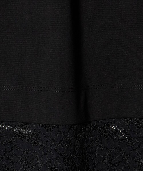 A DAY IN THE LIFE UNITED ARROWS（アデイインザライフユナイテッドアローズ）の「ポンチ×レース レイヤードカットソー  ＜A DAY IN THE LIFE＞（Tシャツ/カットソー・レディース・オフホワイト/ブラック/ダークグレー・FREE）」の15枚目の写真
