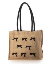 RIBBON JUTE TOTE / M
