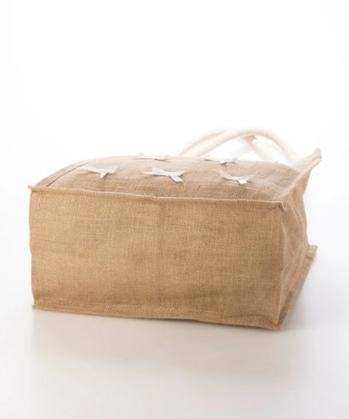 CACHELLIE(カシェリエ)の「RIBBON JUTE TOTE / M(トートバッグ・レディース・ブラック/ナチュラル・FREE)」の4枚目の写真