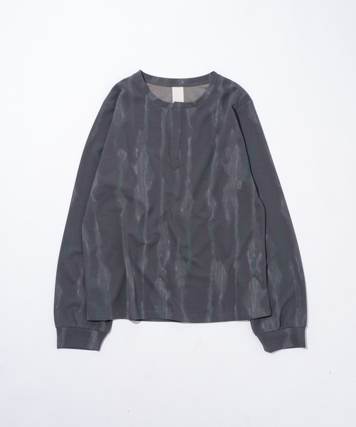 CASPER JOHN(キャスパージョン)の「Key neck glitter cut-sew/キーネックグリッターカットソー(Tシャツ/カットソー・メンズ・グレー/ネイビー・SMALL/MEDIUM/X-SMALL/LARGE)」の14枚目の写真