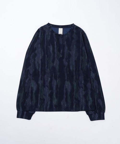CASPER JOHN(キャスパージョン)の「Key neck glitter cut-sew/キーネックグリッターカットソー(Tシャツ/カットソー・メンズ・グレー/ネイビー・SMALL/MEDIUM/X-SMALL/LARGE)」の21枚目の写真