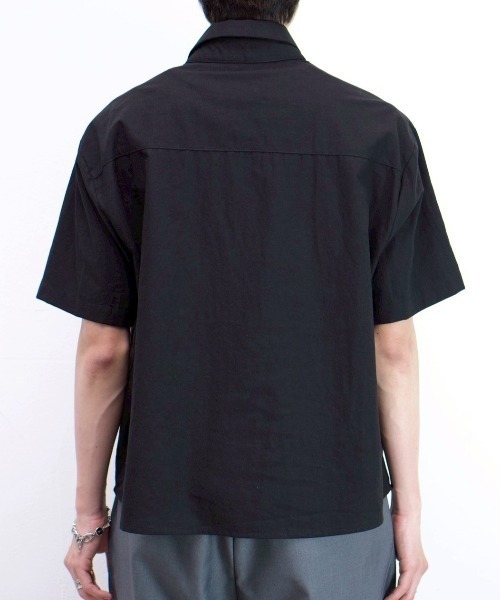 Chikashitsu +（チカシツプラス）の「【Chikashitsu +】bio wash cropped half sleeve shirt (3color) / 【チカシツプラス】ウォッシュドクロップド半袖シャツ（シャツ/ブラウス・メンズ・ブラック/クリーム/ネイビー・ONE SIZE）」の17枚目の写真