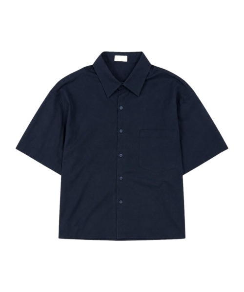 Chikashitsu +（チカシツプラス）の「【Chikashitsu +】bio wash cropped half sleeve shirt (3color) / 【チカシツプラス】ウォッシュドクロップド半袖シャツ（シャツ/ブラウス・メンズ・ブラック/クリーム/ネイビー・ONE SIZE）」の14枚目の写真