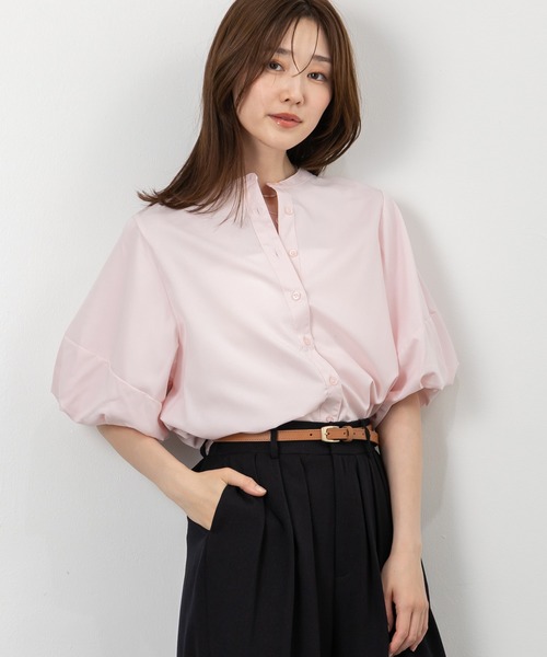 MAISONCOMFY (メゾンコンフィ)の「【袖バルーンブラウス】ボリュームスリーブ使いで二の腕もカバー(シャツ/ブラウス・レディース・イエロー/ホワイト/ピンク・FREE)」の1枚目の写真