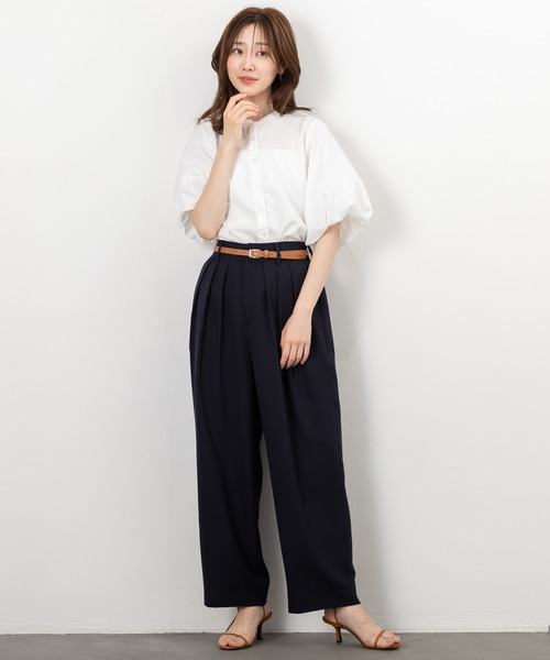 MAISONCOMFY (メゾンコンフィ)の「【袖バルーンブラウス】ボリュームスリーブ使いで二の腕もカバー(シャツ/ブラウス・レディース・イエロー/ホワイト/ピンク・FREE)」の4枚目の写真