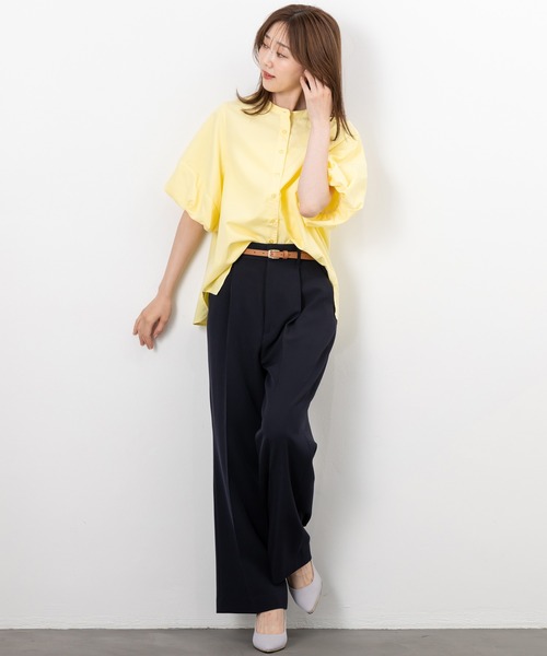 MAISONCOMFY (メゾンコンフィ)の「【袖バルーンブラウス】ボリュームスリーブ使いで二の腕もカバー(シャツ/ブラウス・レディース・イエロー/ホワイト/ピンク・FREE)」の5枚目の写真