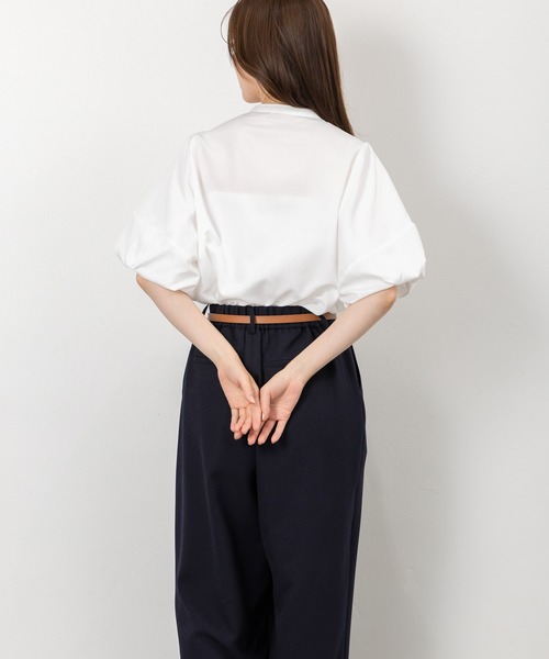 MAISONCOMFY (メゾンコンフィ)の「【袖バルーンブラウス】ボリュームスリーブ使いで二の腕もカバー(シャツ/ブラウス・レディース・イエロー/ホワイト/ピンク・FREE)」の12枚目の写真