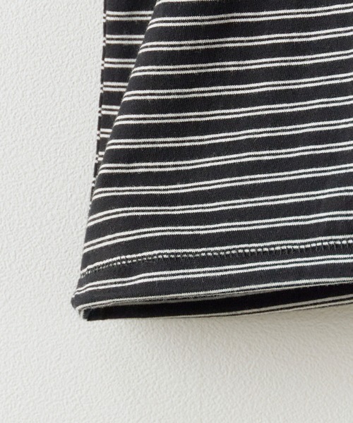 Healthknit(ヘルスニット)の「Healthknit/ヘルスニット Classic Border Jersey Wide Henley S/S クラシックボーダー ワイド ヘンリーネック 半袖 Tシャツ 抗菌防臭 オーバーサイズ メンズ 2026年 夏 夏服(Tシャツ/カットソー・メンズ・ブラック/パープル/グリーン・M/L/XL)」の7枚目の写真