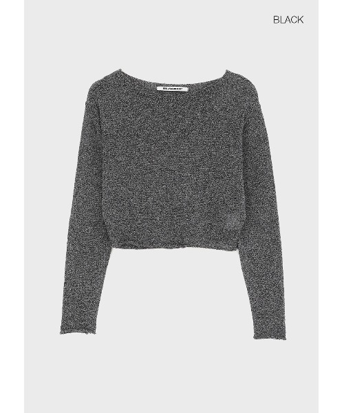 BLACKUP（ブラックアップ）の「[MADE] クールサマーボカシボートネックニット（ニット/セーター・レディース・ベージュ/ブラック・FREE）」の22枚目の写真