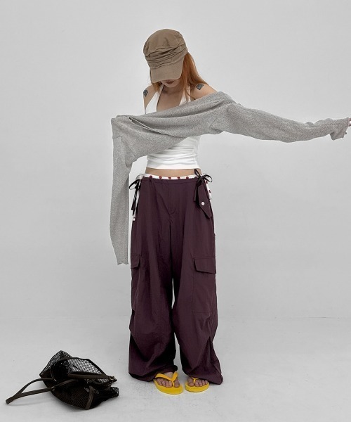 BLACKUP（ブラックアップ）の「[MADE] クールサマーボカシボートネックニット（ニット/セーター・レディース・ベージュ/ブラック・FREE）」の10枚目の写真