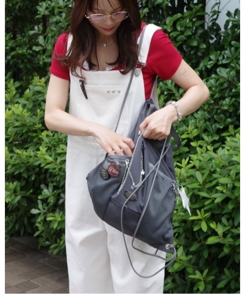 JUMELLE（ジュメロ）の「アーバンナップサック（バックパック/リュック・レディース・チャコールグレー/アイボリー・FREE）」の17枚目の写真