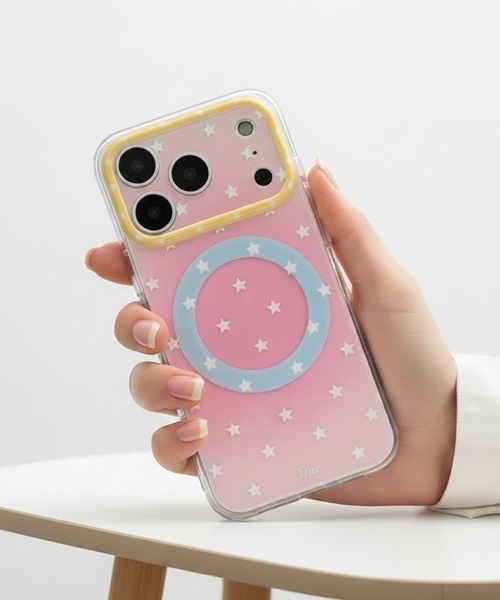 Fun & Daily(ファンアンドデイリー)の「MagSafe対応 Small Star iPhone 17 Pro ProMax : アイフォンケース(スマホケース/カバー・レディース・イエロー/ピンク/ホワイト・iPhone 17 Pro/iPhone 17 Pro Max/iPhone 17)」の1枚目の写真
