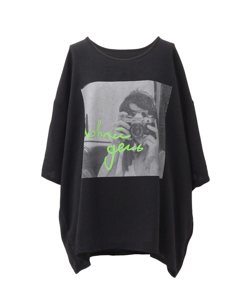 itto...(イット)の「フォトプリントプルオーバー半袖Tシャツ(Tシャツ/カットソー・レディース・ホワイト/ブラック・M~L)」の17枚目の写真