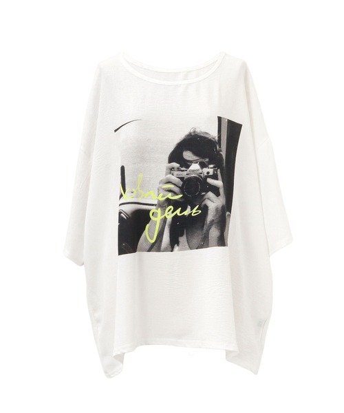 itto...(イット)の「フォトプリントプルオーバー半袖Tシャツ(Tシャツ/カットソー・レディース・ホワイト/ブラック・M~L)」の19枚目の写真