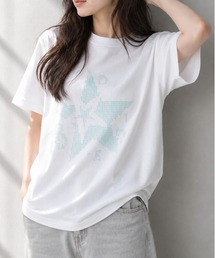 【シルエット選べる2サイズ】クロスステッチ風Tシャツ